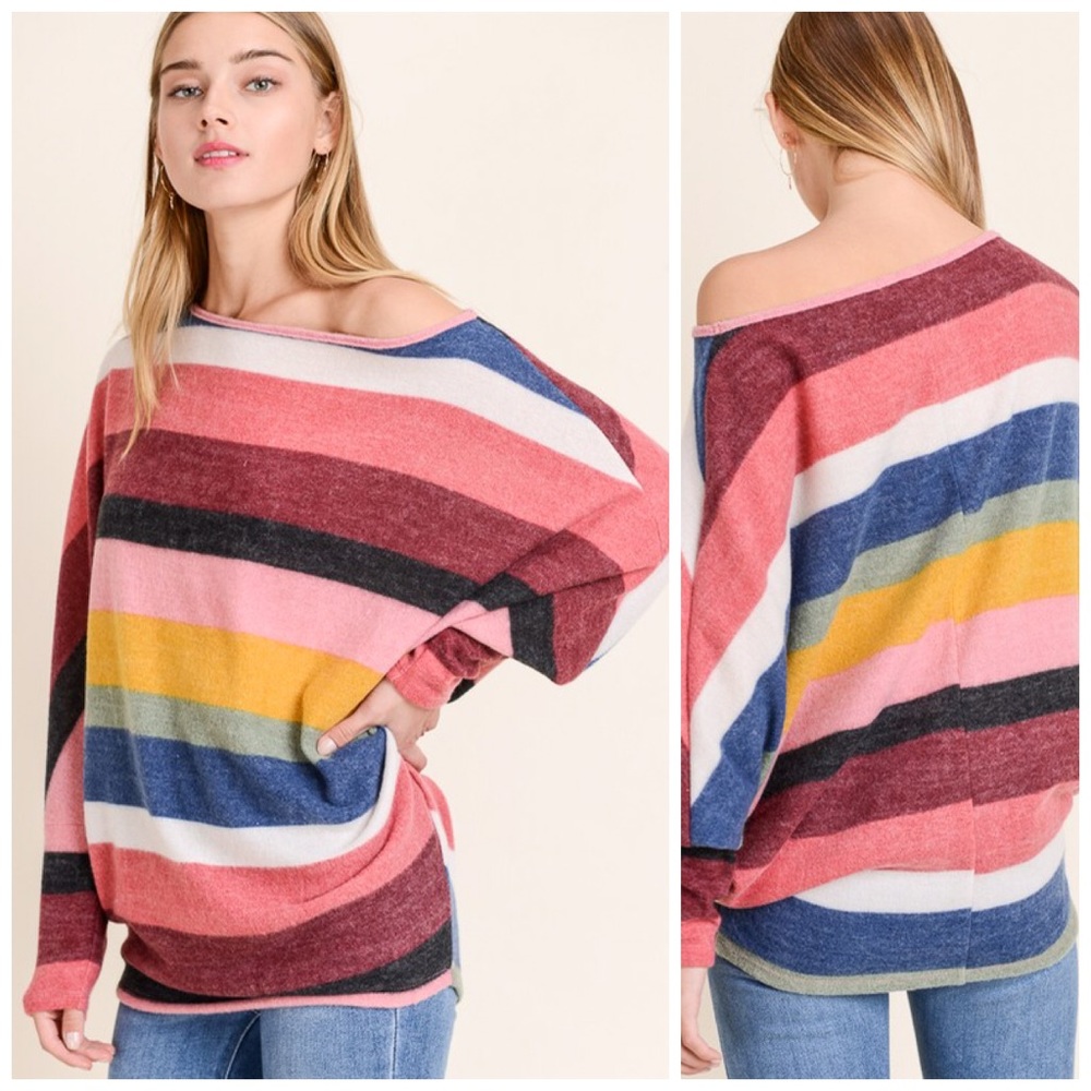 💝LAST 1!! Off Shoulder Dolman Sleeve Sweater! - Picture 3 of 4